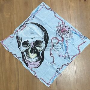 Skull and heart bandana